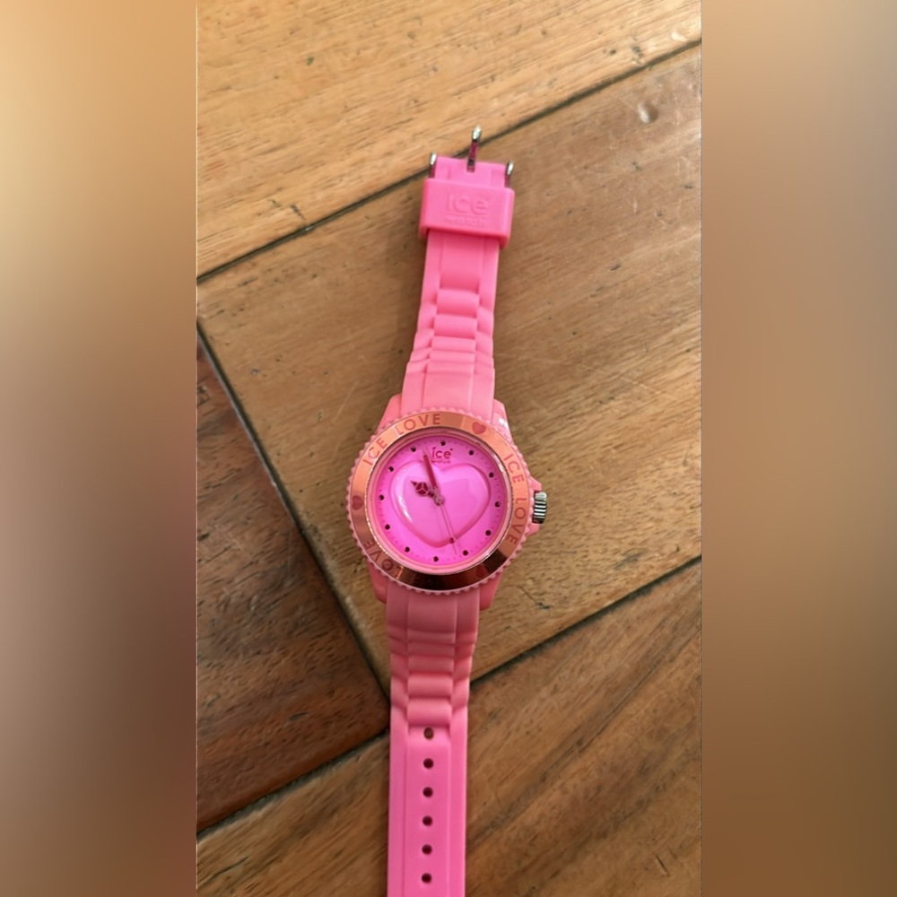Pink heart watch love ICE